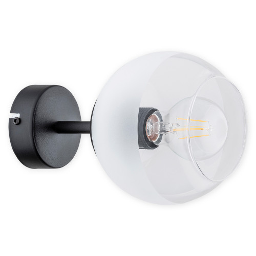 Бра Lemir Lighting O3080 K1 CZA Pinox czarny matowy E27 1x60W IP20