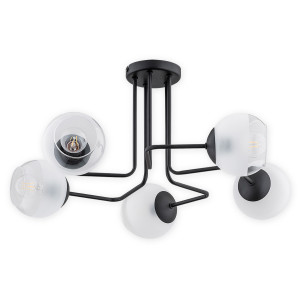Люстра Lemir Lighting O3085 W5 CZA Pinox czarny matowy E27 5x60W IP20