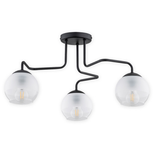 Люстра Lemir Lighting O3093 W3 CZA Segre czarny matowy E27 3x60W IP20