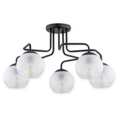 Люстра Lemir Lighting O3095 W5 CZA Segre czarny matowy E27 5x60W IP20