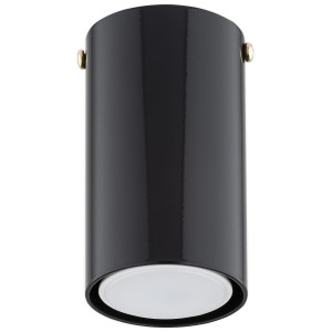 Споти Lemir Lighting O3143 P1 CZA Frigga czarny połysk + złoty GU10 1x10W IP20