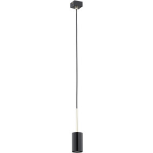 Підвісна люстра Lemir Lighting O3144 W1 CZA Frigga czarny połysk + złoty GU10 1x10W IP20
