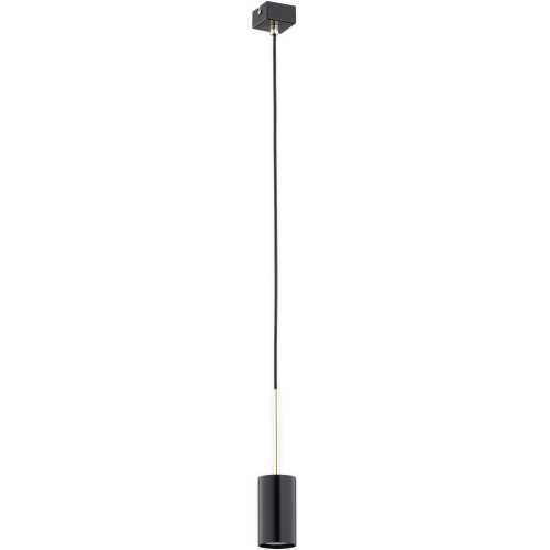 Підвісна люстра Lemir Lighting O3144 W1 CZA Frigga czarny połysk + złoty GU10 1x10W IP20