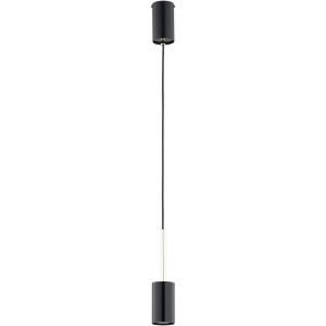 Підвісна люстра Lemir Lighting O3145 W1 CZA Frigga czarny połysk + złoty GU10 1x10W IP20