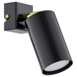 Бра Lemir Lighting O3150 K1 CZA Idun czarny połysk + złoty GU10 1x10W IP20