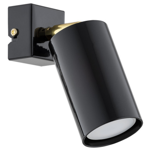 Бра Lemir Lighting O3150 K1 CZA Idun czarny połysk + złoty GU10 1x10W IP20