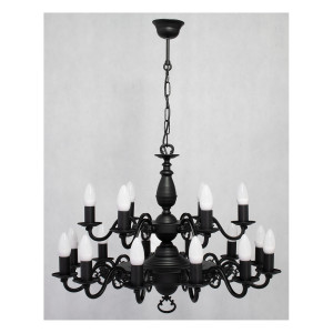Люстра Lemir Lighting O3326 P2 W18 CZA Ventuno czarny matowy E14 18x15W IP20