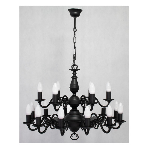 Люстра Lemir Lighting O3326 P2 W18 CZA Ventuno czarny matowy E14 18x15W IP20