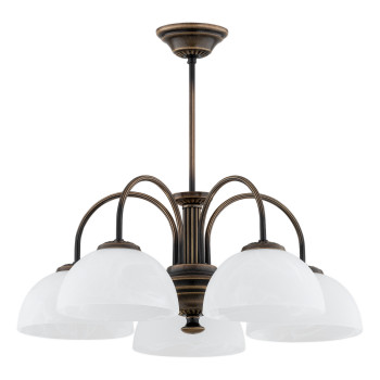Люстра Lemir Lighting O3385 W5 PAT Delos patyna E27 5x60W IP20