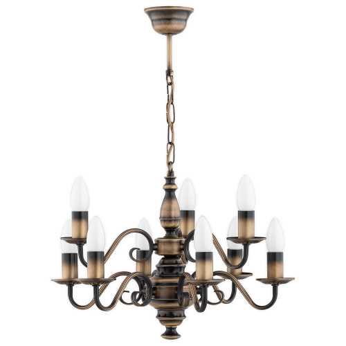 Люстра Lemir Lighting O3487 W9 PAT Velita patyna E14 9x60W IP20
