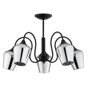 Люстра Lemir Lighting O3565 W5 CZA Julia czarny matowy E27 5x60W IP20