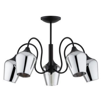 Люстра Lemir Lighting O3565 W5 CZA Julia czarny matowy E27 5x60W IP20