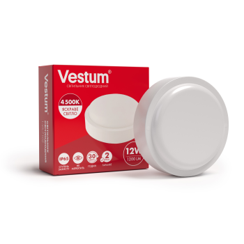 Світлодіодний круглий світильник ЖКГ Vestum 12W 4500K 220V 1-VS-7102