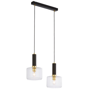 Jupiter 1847 - VA2 - Підвісна люстра VANES 2xE27/60W/230V латунь/чорний