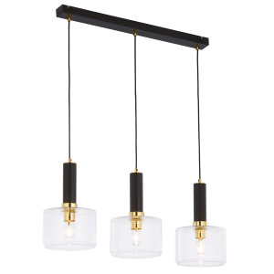 Jupiter 1848 - VA3 - Підвісна люстра VANES 3xE27/60W/230V латунь/чорний