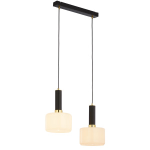 Jupiter 1853 - VA2 - Підвісна люстра VANES 2xE27/60W/230V золотий/чорний