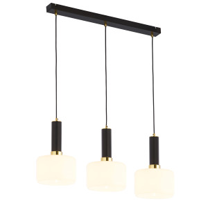 Jupiter 1854 - VA3 - Підвісна люстра VANES 3xE27/60W/230V золотий/чорний