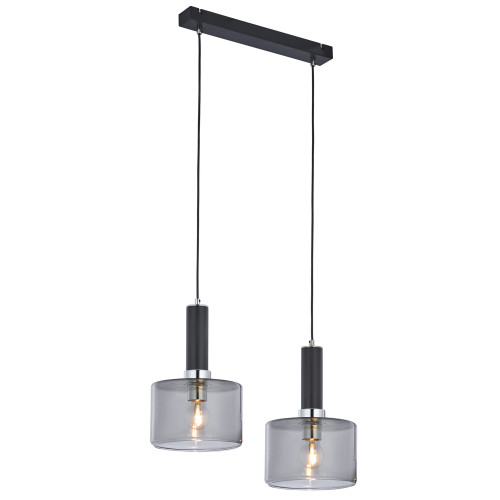 Jupiter 1859 - VA2 - Підвісна люстра VANES 2xE27/60W/230V срібний/чорний