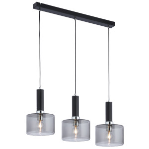 Jupiter 1860 - VA3 - Підвісна люстра VANES 3xE27/60W/230V срібний/чорний