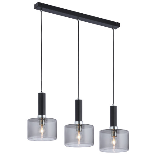 Jupiter 1860 - VA3 - Підвісна люстра VANES 3xE27/60W/230V срібний/чорний