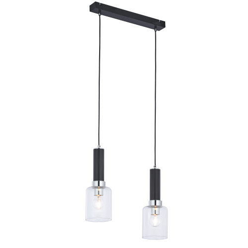 Jupiter 1868 - TU2 - Підвісна люстра TULUZA 2xE27/60W/230V срібний
