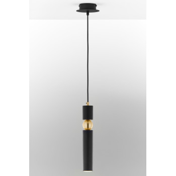 Jupiter 2003 - Підвісна люстра ALAS 1xGU10/10W/230V чорний/золотий