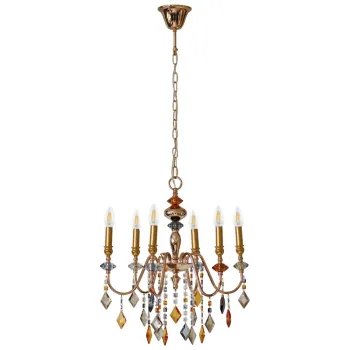 Люстра Edlin PL2416-6 Vanessa E14 6x12W IP20 золотий 32205340