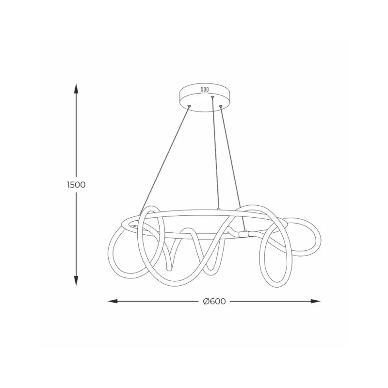 Люстра LED BALBO 20006PL-GD Zuma Line золотий
