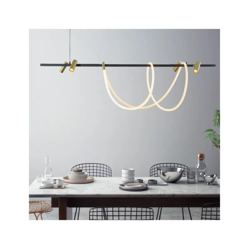 Люстра Zuma Line 2200277L Balbo Led 5x60+7.5W 3000K-6000K 5000Lm IP20