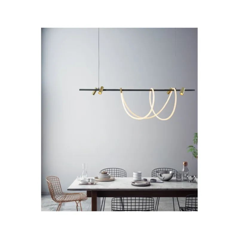 Люстра Zuma Line 2200277L Balbo Led 5x60+7.5W 3000K-6000K 5000Lm IP20