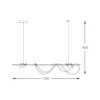 Люстра Zuma Line 2200277L Balbo Led 5x60+7.5W 3000K-6000K 5000Lm IP20