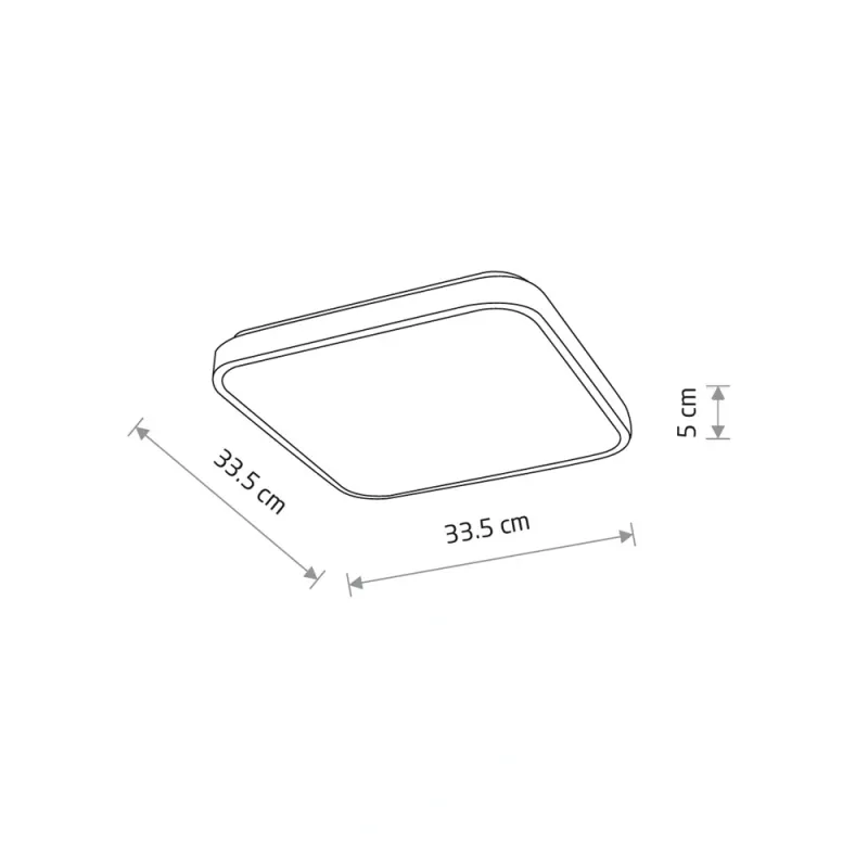 Світильник стельовий Nowodvorski 10983 Agnes Square LED Pro 1x16W 3000K 1200Lm IP44 чорний