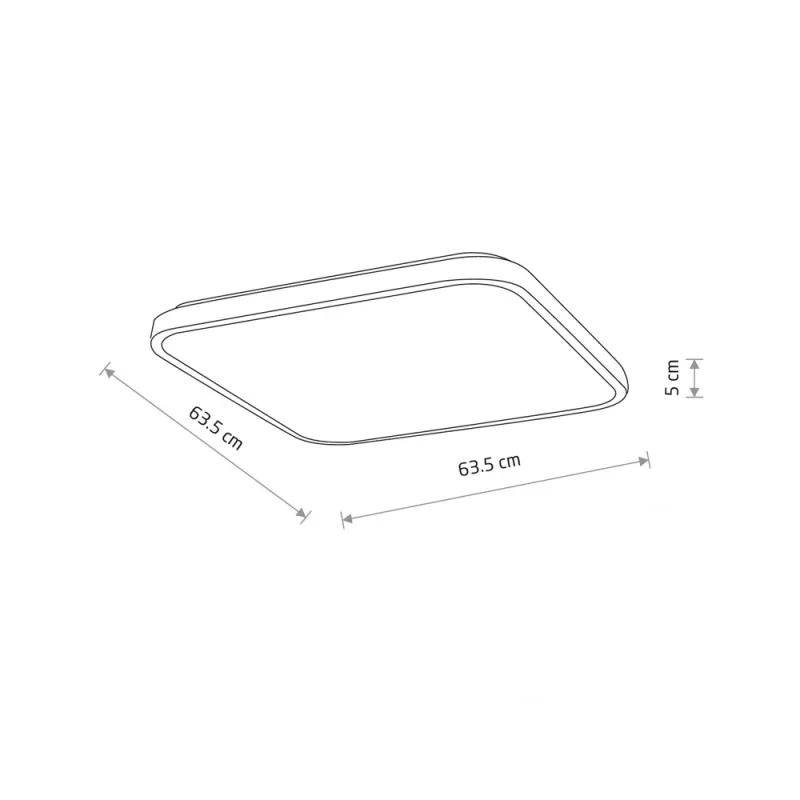 Світильник стельовий Nowodvorski 10988 Agnes Square LED Pro 1x64W 4000K 6000Lm IP44 чорний