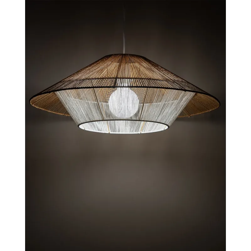 Підвісний світильник, люстра Nowodvorski 11157 Japandi M E27 1x25W IP20 бежевий
