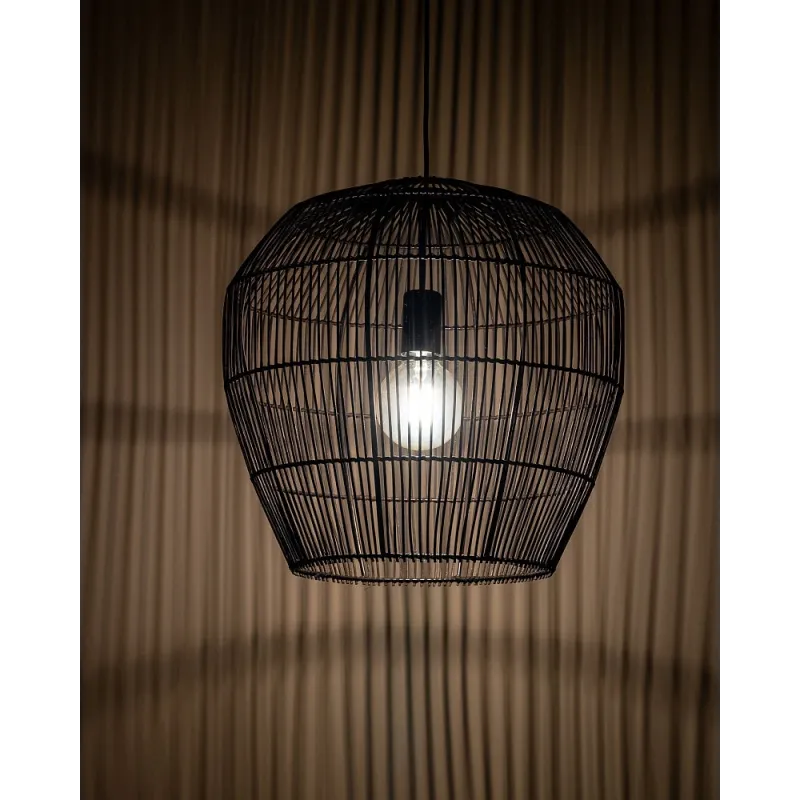Підвісний світильник, люстра Nowodvorski 11166 Haiti S E27 1x25W IP20 чорний