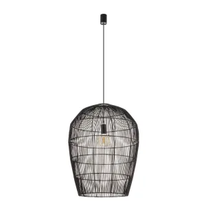 Підвісний світильник, люстра Nowodvorski 11168 Haiti L E27 1x25W IP20 чорний