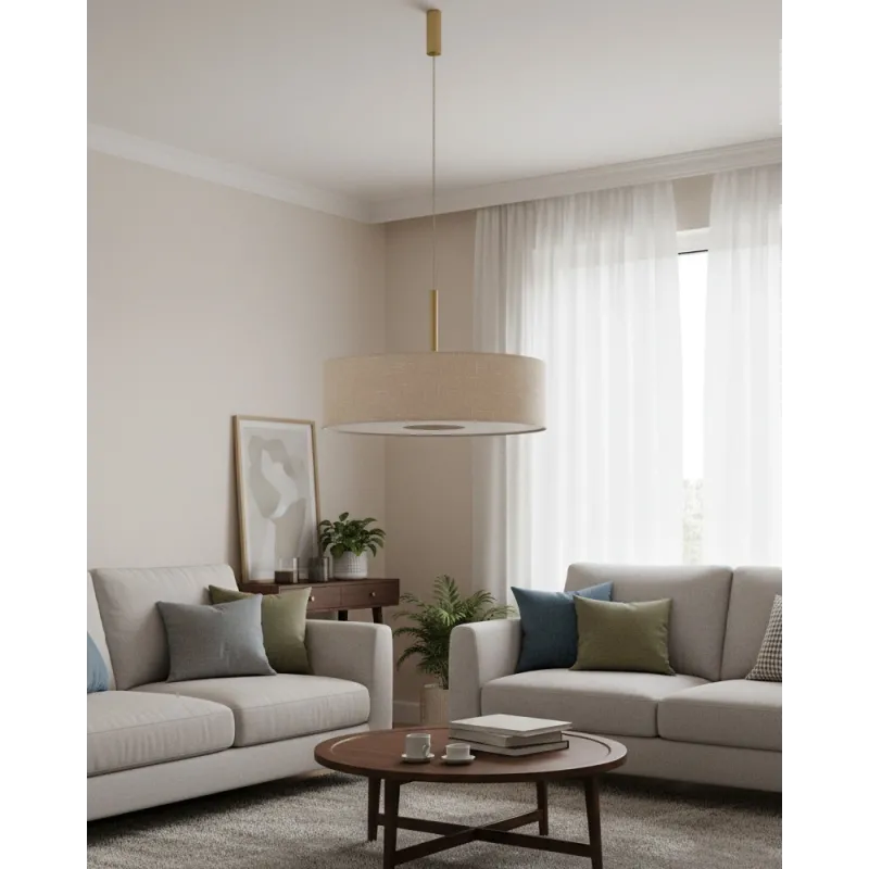 Підвісний світильник, люстра Nowodvorski 11653 Santana L E27 1x25W IP20 бежевий