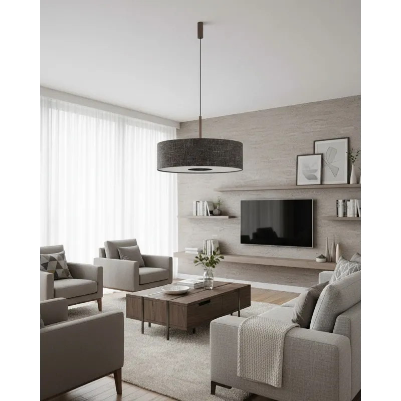 Підвісний світильник, люстра Nowodvorski 11660 Amarela L E27 1x25W IP20 графітовий