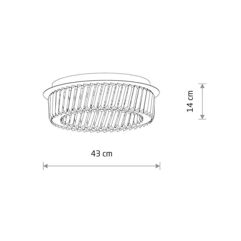 Люстра Nowodvorski 11708 Luxora LED 1x20W 3000K 1800Lm IP20 хром
