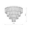 Люстра Nowodvorski 7630 Cristal L Е14 12x25W IP20 чорна
