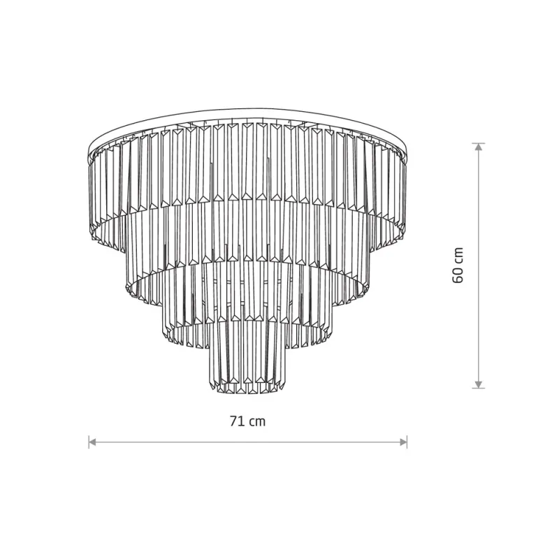 Люстра Nowodvorski 7630 Cristal L Е14 12x25W IP20 чорна