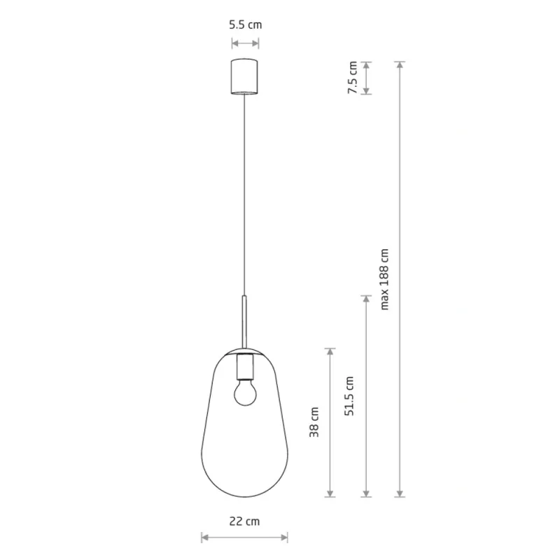 Підвісний світильник, люстра Nowodvorski 8672 Pear M E27 1x25W IP20 прозорий