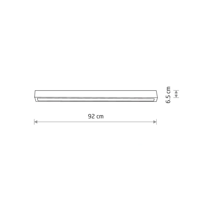 Світильник стельовий Nowodvorski 7558 Straight Ceiling LED T8LED 1x16W 3000K 2300Lm IP20 білий