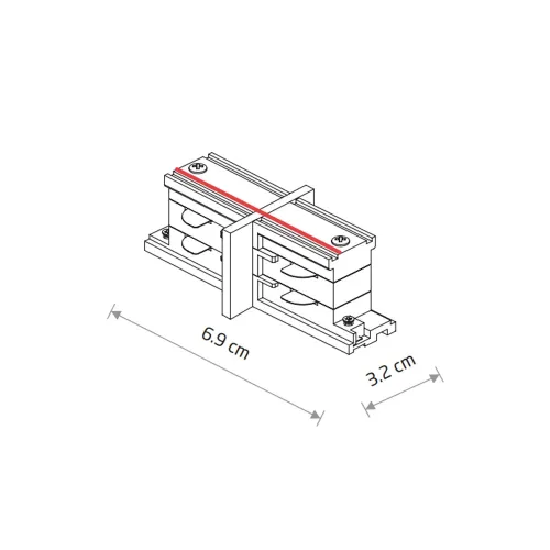 З'єднувач лінійний Nowodvorski 8085 CTLS Straight Connector Mini IP20 білий