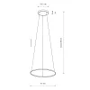 Люстра Nowodvorski 10813 Circolo LED S 1x18W 3000K 560Lm IP20 чорна