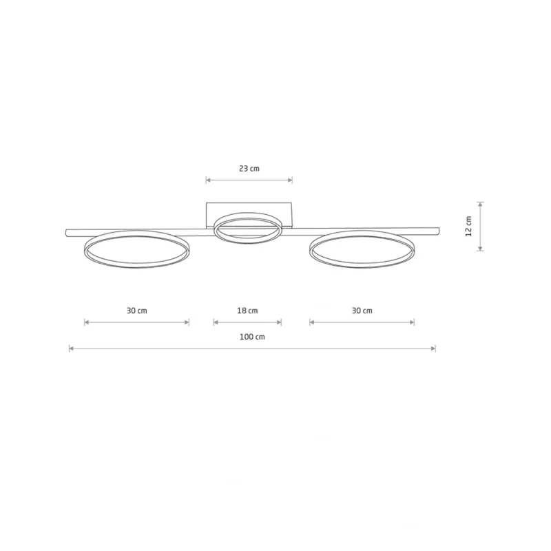 Люстра Nowodvorski 10816 Circolo LED 3x33W 3000K 1100Lm IP20 чорна