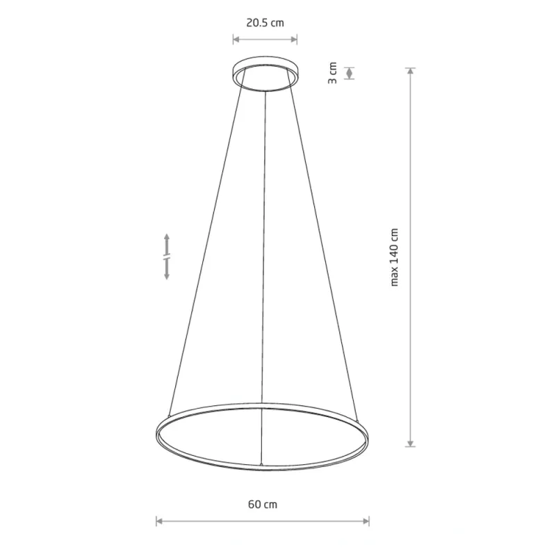 Люстра Nowodvorski 10862 Circolo LED M 1x21W 4000K 700Lm IP20 чорна