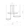 Люстра Nowodvorski 10867 Circolo LED 3x45W 4000K 1800Lm IP20 чорна
