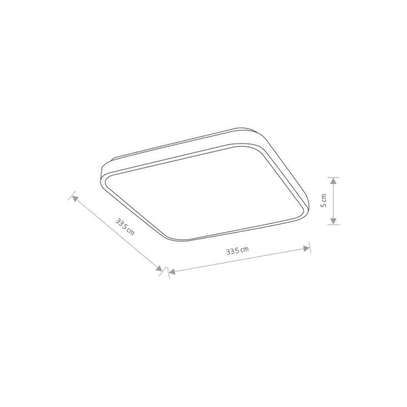 Світильник стельовий Nowodvorski 10984 Agnes Square LED PRO 1x16W 4000K 1300Lm IP44 чорний