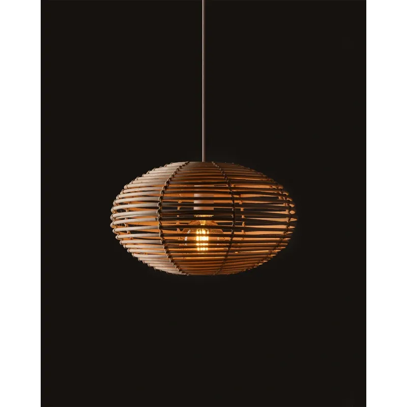 Підвісний світильник, люстра Nowodvorski 11153 Rattan S E27 1x25W IP20 бежевий